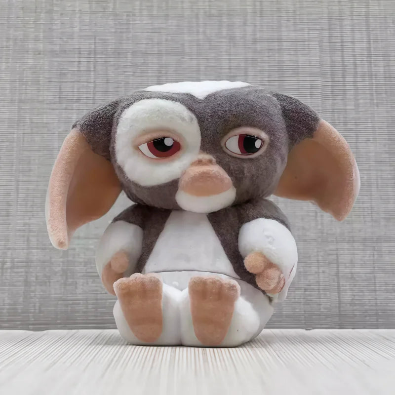 Bandai Genuine Gremlins Gizmo Flocked Mini Figure Capsule Gashapon Horror Movie Character Desktop Ornament Collection Toys Gifts