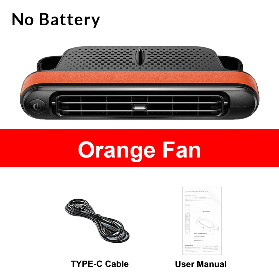 Car Seat Backrest Cooling Fan 3 Speed Adjustable USB Charged Independent Switch Reversible Mount Cool  Air for Rear Seats Fan