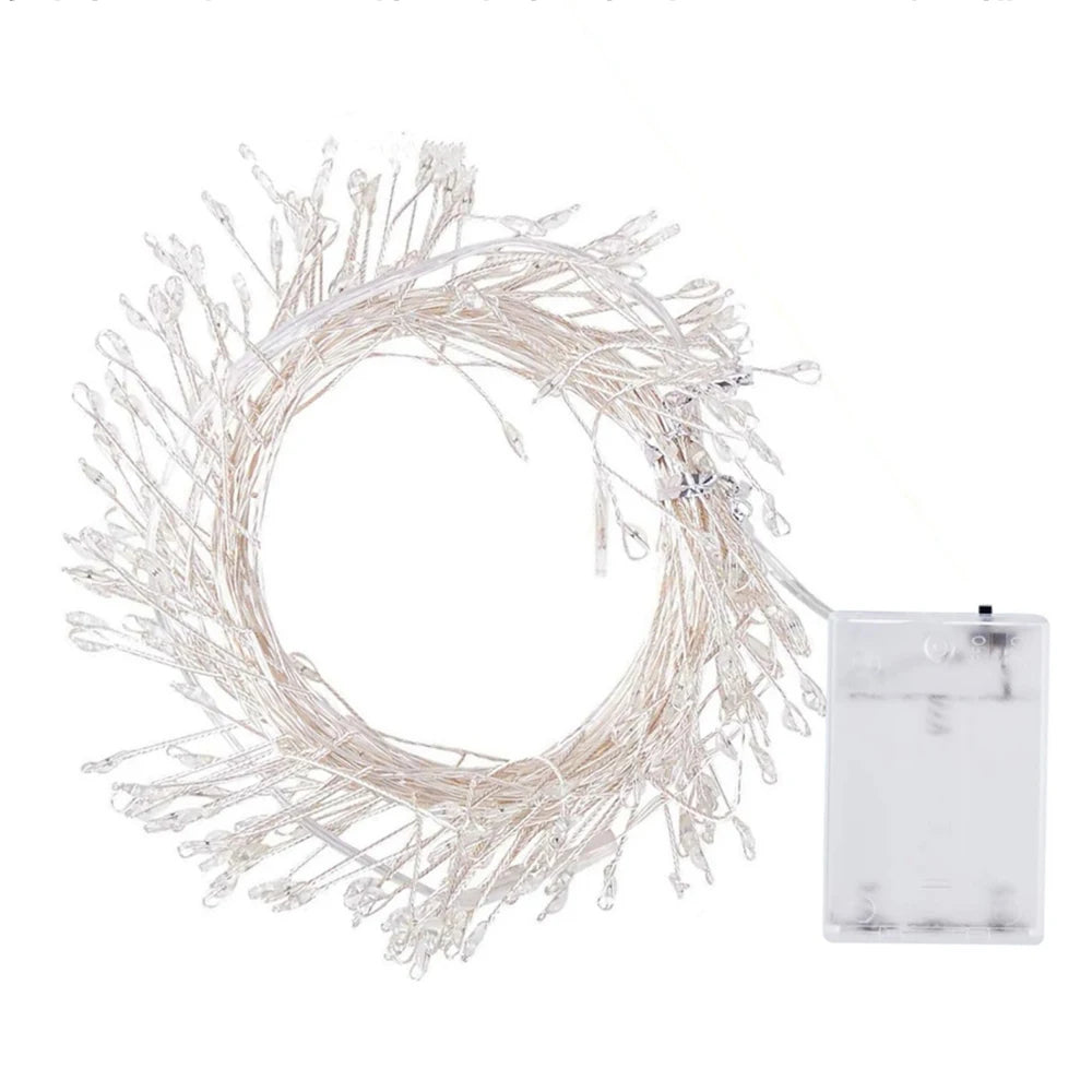 Remote Control Garland Fairy Lights 5V DC LED Firecracker Weaving String Light USB Battery Powered for Wedding Decoration