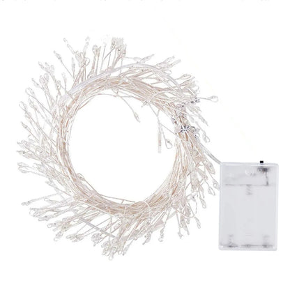 Remote Control Garland Fairy Lights 5V DC LED Firecracker Weaving String Light USB Battery Powered for Wedding Decoration