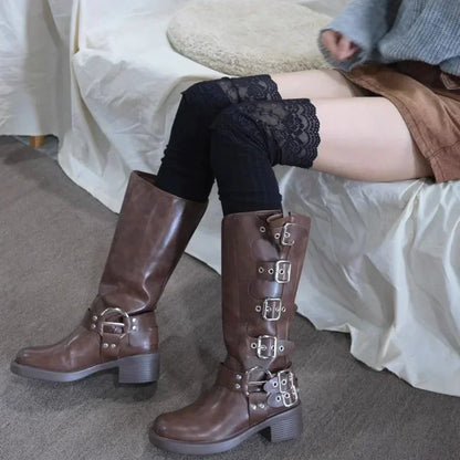 Socks Women Autumn/Winter Thigh High Lace Cute Lolita Warm Stockings Black White Long Leg Socks for Girl Boot Accessories