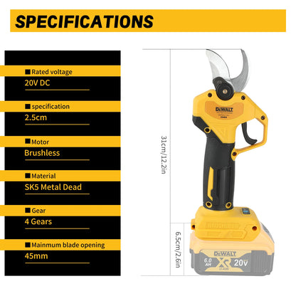 DEWALT Brushless Electric Pruning Shears Cordless Fruit Tree Branches Scissors Power Tool For DEWALT 20V Battery.MPP569