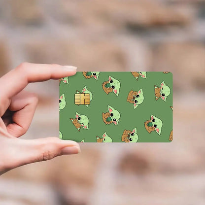 S-Star Wars Baby Yoda Credit Card Skin Stickers for Bank Card Bus Metro Card Sticker Waterproof Gift