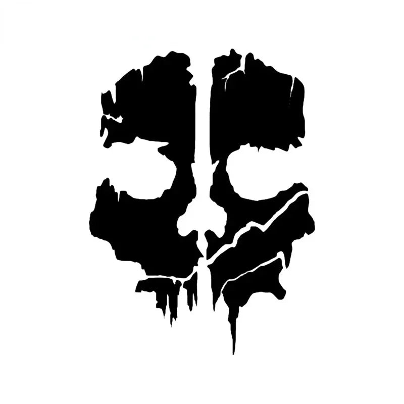 Call of Duty Ghost Head Skull Silhouette Car Sticker Waterproof Sunscreen Die Cut Window Trunk & Motorcycle Decal for Car Stylin