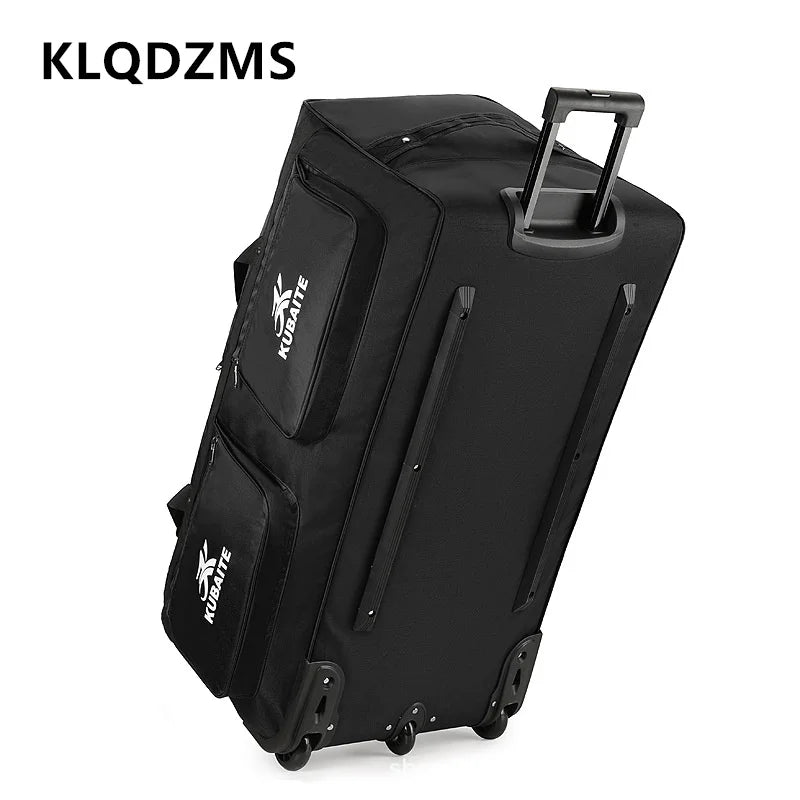 KLQDZMS 36"40 Inch  Rolling Suitcase Oversized Capacity Trolley Bag Combination Box Cart Style Travel Bag Oxford Cloth Luggage