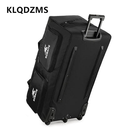 KLQDZMS 36"40 Inch  Rolling Suitcase Oversized Capacity Trolley Bag Combination Box Cart Style Travel Bag Oxford Cloth Luggage