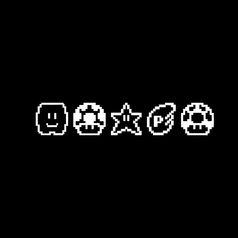 Diverting Cartoon Pixel Sticker for Car Window Anime Notebook Sticker Decoration External Accessories Waterproof PVC Vinyl Decal