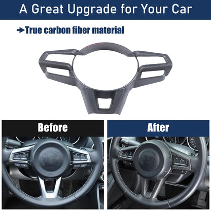 Steering Wheel Key Frame Trim Sticker Steering Wheel Decorative Frame For Fiat Abarth 124 NF 348 348AX Mazda MX-5 ND 2016-2026