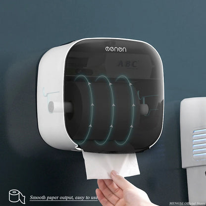 MENGNI No-Drill Toilet Paper Holder,Bathroom Organizer | Self-Adhesive Wall Mount for Tissues/Wipes, Bathroom Tissue Dispens