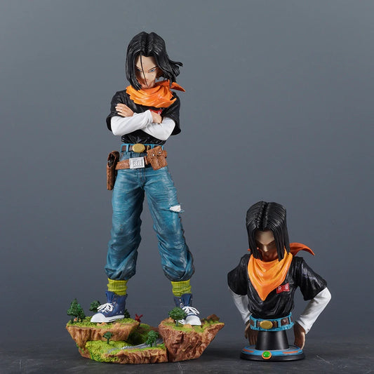 29cm Anime Dragon Ball Z Android 17 Figure Android  Pvc Model  Action Figures Desktop Collection Children Christmas Gifts Toys