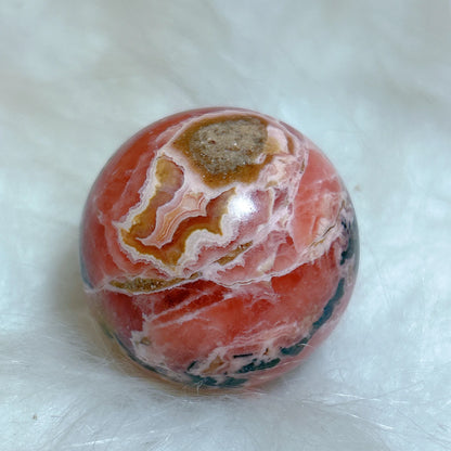 High Quality Natural Crystals Argentina Rhodochrosite Druzy Sphere Healing Gemstones Home Decorations Room Decor Jewelry Gift