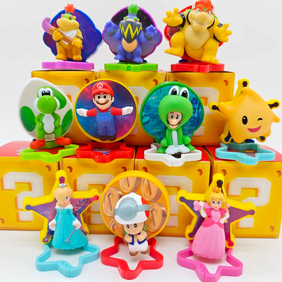 New Genuine Super Mario Collectible Figures Blind Box Luigi Peach Yoshi Bowser Toad Creative Desk Decor Ornament Fans Gift