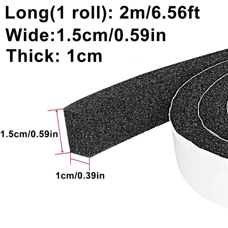 32M Self-Adhesive Foam Window Sealing Strip Weather Stripping Door Resilience Seal Tape Soundproof Windproof Insulation Strips