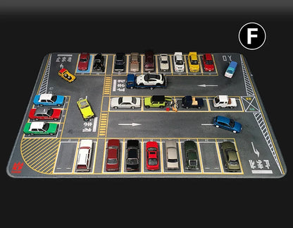80CM 1:64 Scale Model Car Scene Mat Large Parking Lot Mat for Diecast Vehicle Scene Display Toy Mouse Pad Scene Show Toy