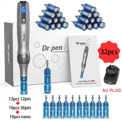 Dr Pen Ultima M8S-W With Needles gifts Wireless Professional MTS Derma Pen For BB Glow Beauty Salon Machine needle length 0.25mm