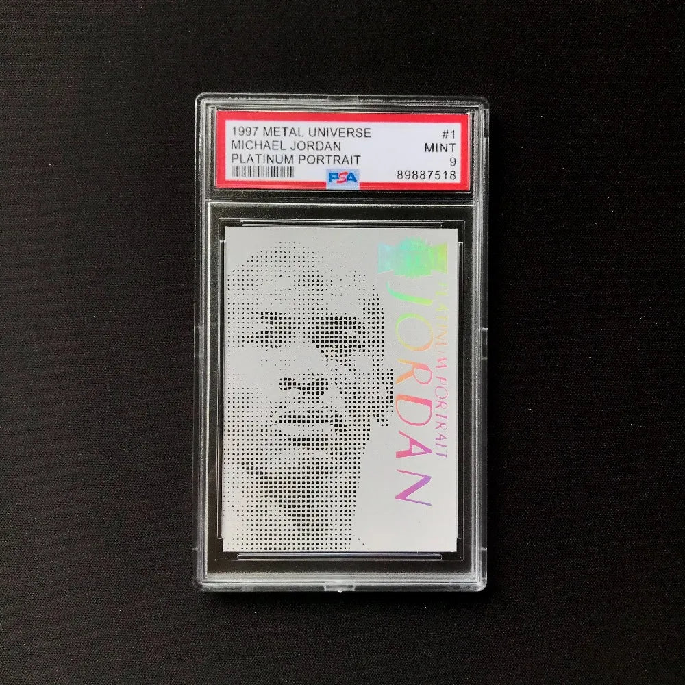 Fan Made DIY 1997 Metal Universe Jordan Kobe Platinum Portrait Replica Design Collectible Basketball Cards Sports Card Hobby