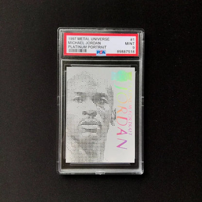 Fan Made DIY 1997 Metal Universe Jordan Kobe Platinum Portrait Replica Design Collectible Basketball Cards Sports Card Hobby