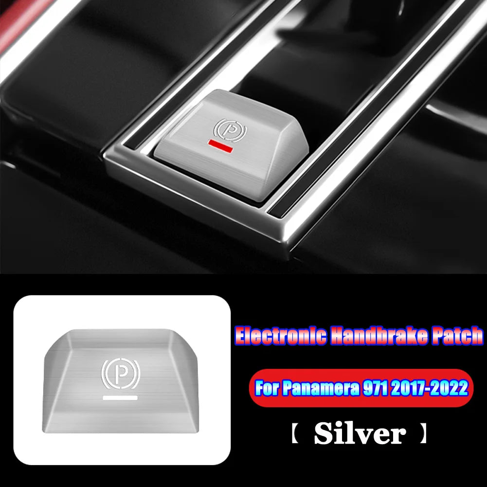 For Porsche Cayenne Panamera 971 2017 2018 2019 2020 2021 2022 Car Accessories Electronic Handbrake P Button Patch Trim Cover