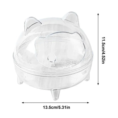 Hamster Toilet Chinchilla Bath House Golden Bear Bathroom Fully Transparent Field Of View Anti-spill for Gerbil Other Small Hams