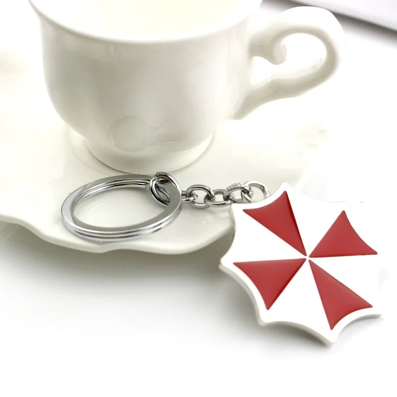 New Umbrella keychain Action Movie Residents Evils llavero брелок Thriller Movie Protective Umbrella Corporation Key Chain Car