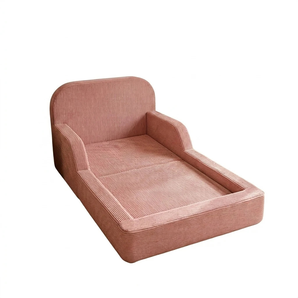 Hot Sale Montessori Foam Floor Bed for Children Bedroom Furniture Safe Kids Soft Frame Beds With Sponge Mattress Pre-Assembled