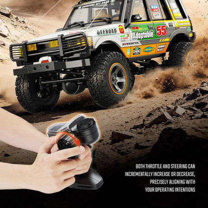 JXC LR1801 1/18  RC Car 4WD 2.4G Remote Control Car Full Proportion Dual Speed Simulation LED Climbing Off-road RC Toy As Gift