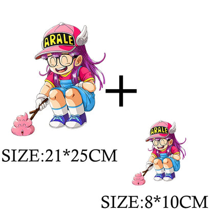 Anime Arale Dr Slump Cartoon Patches for Clothes Heat Transfer Thermal Vynil Stickers DIY T shirt Iron on for Women Appliqued
