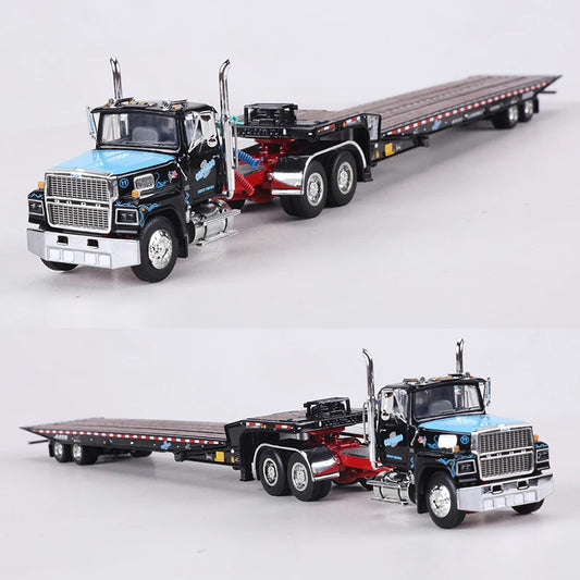 DCP Bye First Gear 1:64 Ford LTL 9000 Faltbet Lowboy Trailer / Peterbilt 389 Heil Mississippi Fuel Tanker Trailer Model Car
