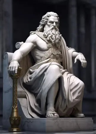 Zeus Sculpture Poster Black and White Greek God Abstract Prints Greek Mythology Canvas Painting Home Living Room Wall Decoration