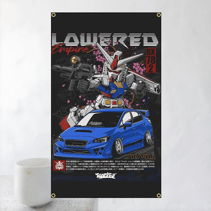 60x90cm 90x150cm Racing JDM Car Art Flag Polyester Printed Banner For Home Decoration