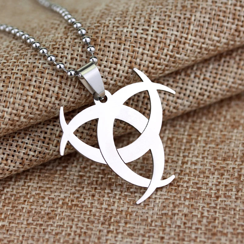 Stainless Steel Residents Evils Pendant Necklace Corporation Symbol Chain Necklace Fans Cosplay Party Jewelry Accessories Gift