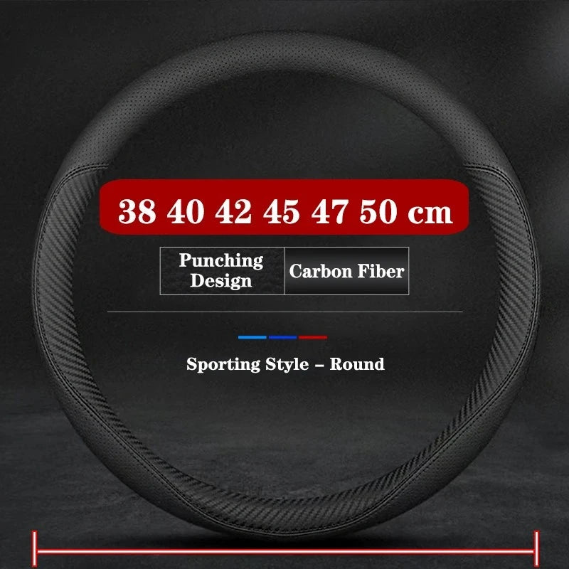 38CM 40CM 42CM 45CM 47CM Car Truck Extra Large Artificial Leather Steering Wheel Braid Cover Universal Auto Interior Accessories