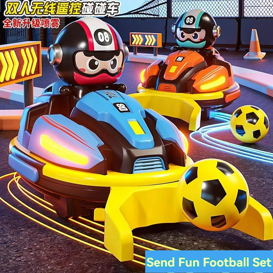 RC Bumper Car Football Battle Sports Game Toy 2.4G Remote Control Catapult Drift Doll Karting Toy with Music Light Toy Boy Gifts