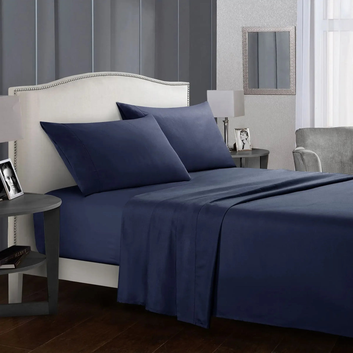 Solid Color Soft Brushed Bed Set Fitted Sheet Flat Sheet Pillowcase Bedding Set Bed Sheet Twin Full Queen CA King 3/4 Pieces
