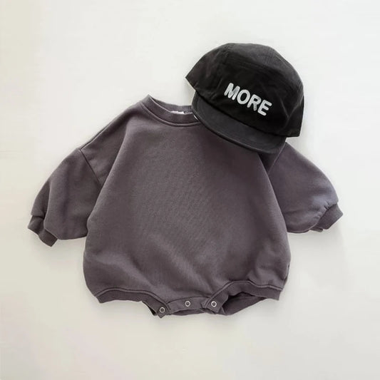 2023 Autumn New Fashion Girls' Set Jumpsuit Game Suit Baby Boys and Girls Newborn Solid Long Sleeve Jumpsuit Children's Jumpsuit