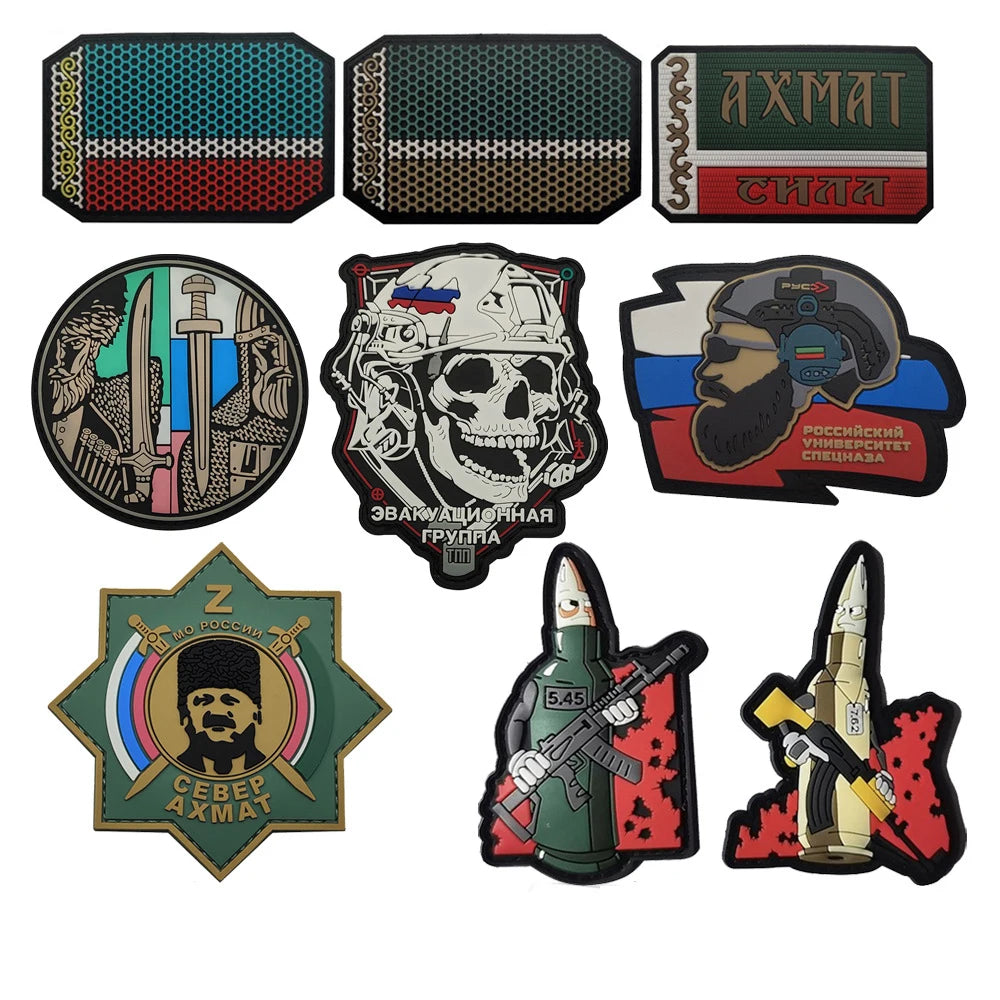 Outdoor Military Enthusiast Bag with Accessories - Bearded Tactical Morale Badge - High-definition PVC Arm Badge Backpack Patch