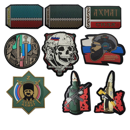 Outdoor Military Enthusiast Bag with Accessories - Bearded Tactical Morale Badge - High-definition PVC Arm Badge Backpack Patch