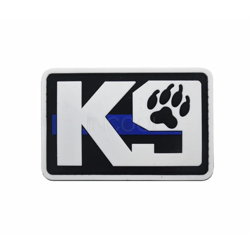 K9 Working Dog SAR Infrared IR Reflective Patch Rescue Dogs Embroidery Patches Tactical PVC Rubber Luminous Badges For Clothing