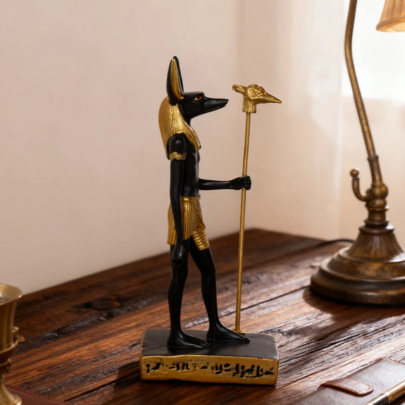 Egyptian Mythology Anubis Statue Resin Craft for Home Decoration in Bedroom, Living Room, and Study