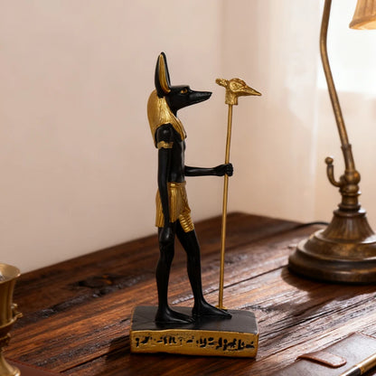 Egyptian Mythology Anubis Statue Resin Craft for Home Decoration in Bedroom, Living Room, and Study