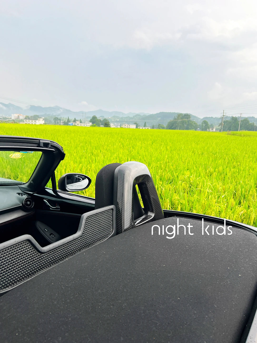 Night Kids for 2016-2023 Mazda MX5 ND Carbon Fiber Seatback Sticker MX5 ND1 ND2 Dry Carbon Fiber Interior
