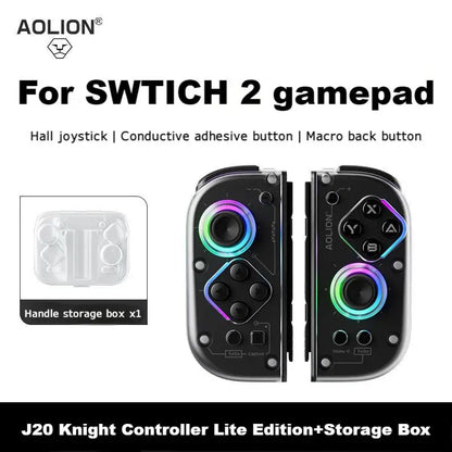 Retro Console Left And Right Aolion J20 Joy-Con Wireless Bluetooth Gamepad for Switch 2/1 PC iOS with Sensory Back Key