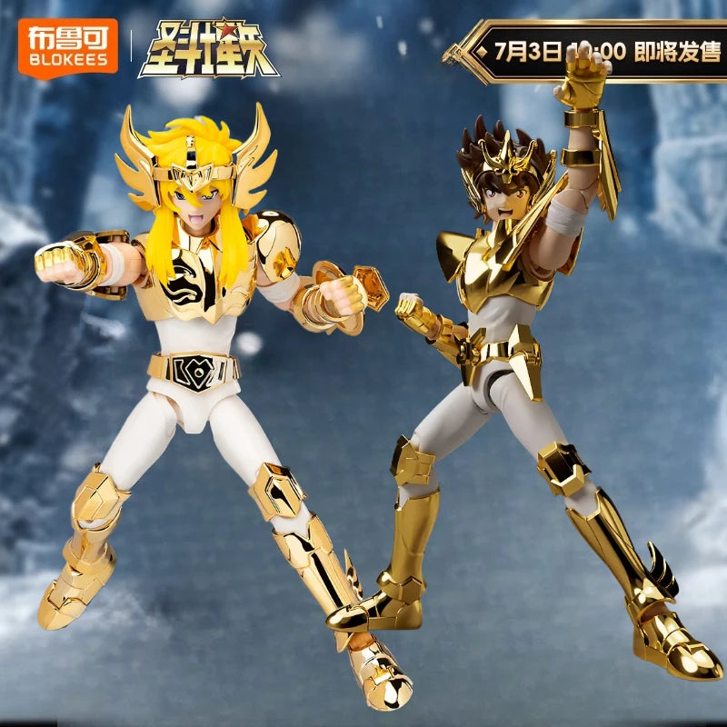 In Stock Blokees Saint Seiya Transcendence Edition Sagittarius Cygnus Electroplating Version 40th Anniversary Assembly Model