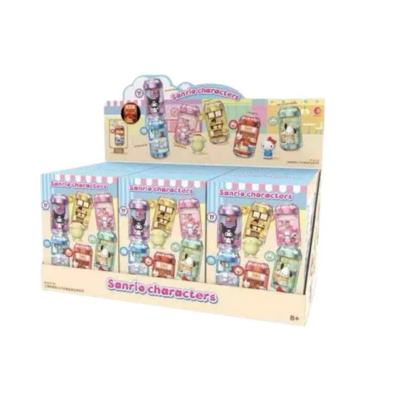 Anime Sanrio Character Soda Can Assembly Series Blind Box  Anime Figure Cinnamoroll Hello Kitty Kuromi My Melody Collect Gift