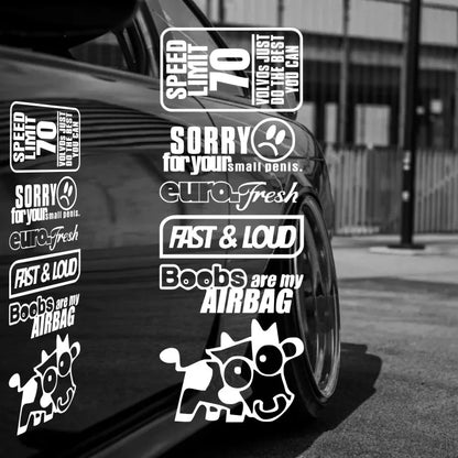 Funny JDM Car Sticker Vinyl Decal Auto Body Window Bumper Decoration Waterproof Personalized Tuning Accessories Universal