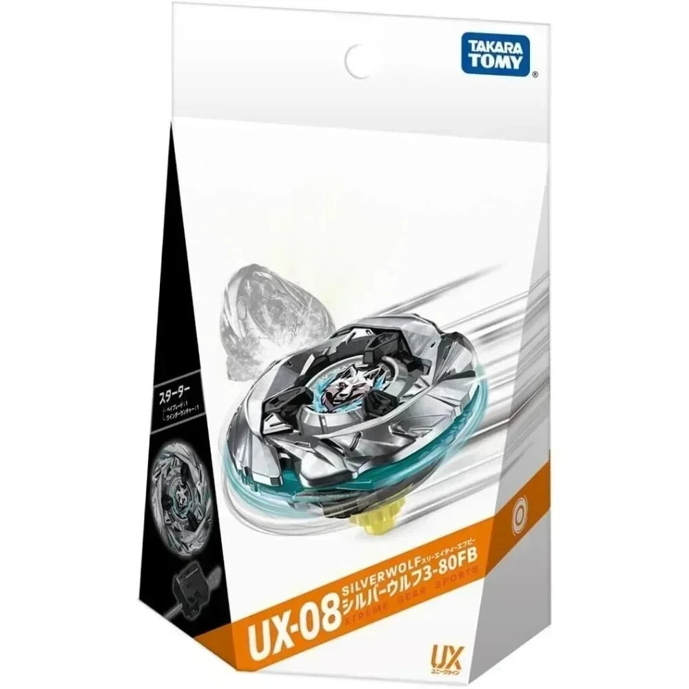 GENUINE TAKARA TOMY BEY X UX-08 Starter Silver Wolf 3-80 BLADE