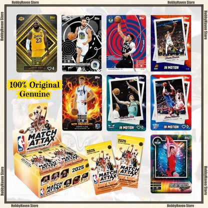 In Stock Card Game TOPPS Star Card 2025 NBA MATCH ATTAX Basketball Battle Energy Package Genuine Card Collection Gift