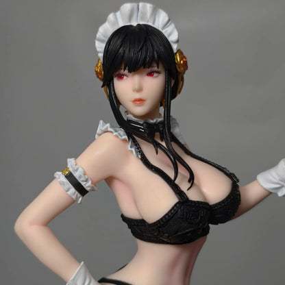 37cm 14.5 inch Anime Maid outfit Yor Forger Figures Pvc Statue Desktop Ornamen Collection Statue Model Decoration Room Desk Toys