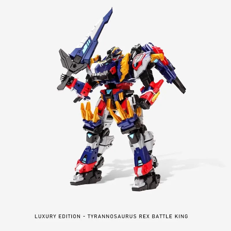 New Miniforce 8 Super Dinoid Transform Combined Mecha Robot Action Figures Toys Mini Force Rex Battle King Deformation Model Toy