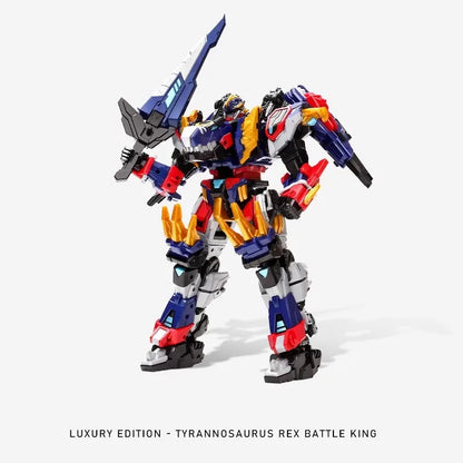 New Miniforce 8 Super Dinoid Transform Combined Mecha Robot Action Figures Toys Mini Force Rex Battle King Deformation Model Toy